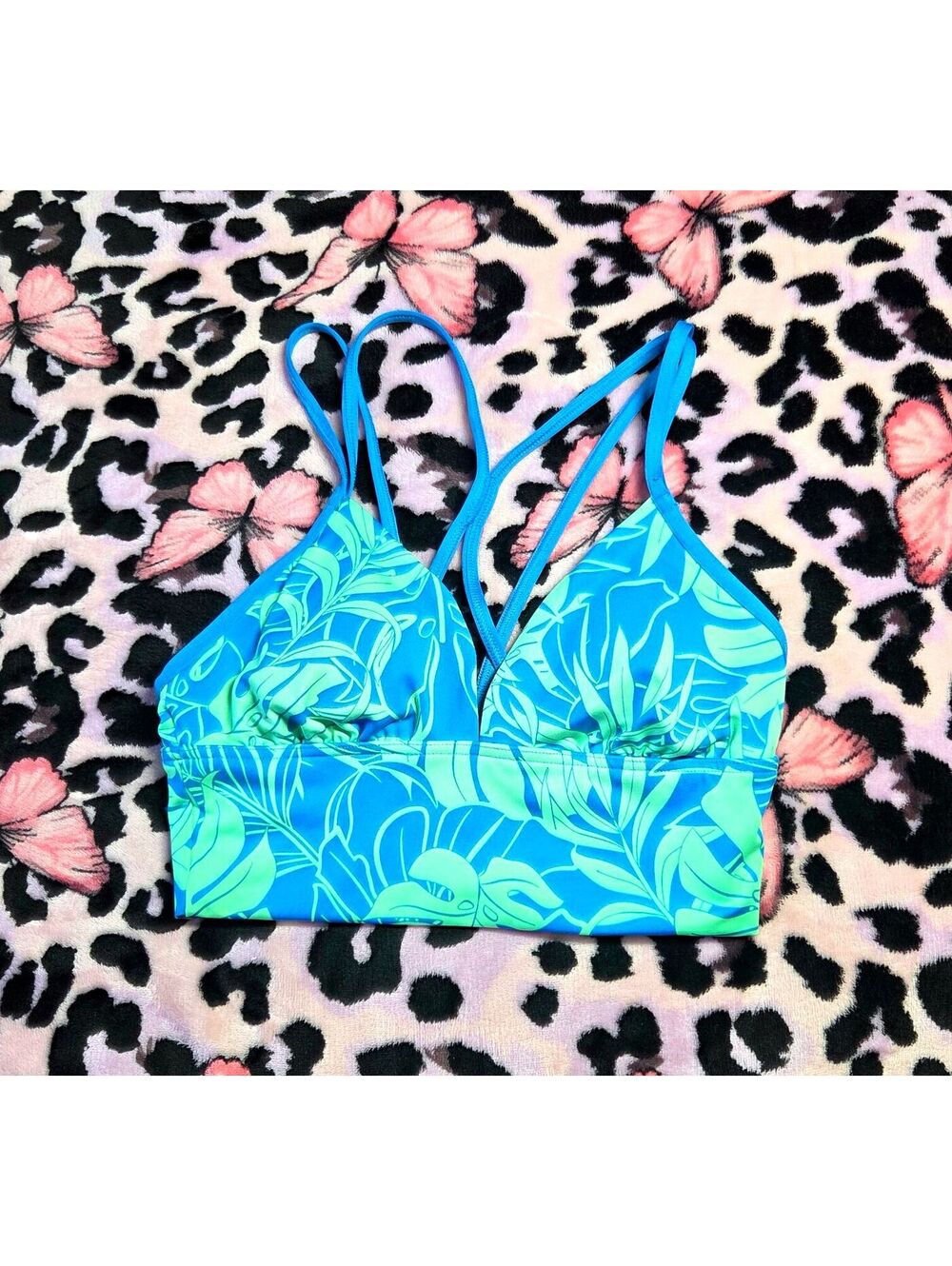 PINK by Victoria's Secret Floral Swim bikini top new S